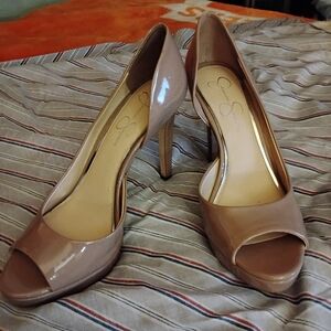 Jessica Simpson Nude Peep Toe Heels